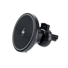 Uchwyt samochodowy magnetyczny do kratki z ładowaniem indukcyjnym kompatybilny z MagSafe 15W D7 czarny