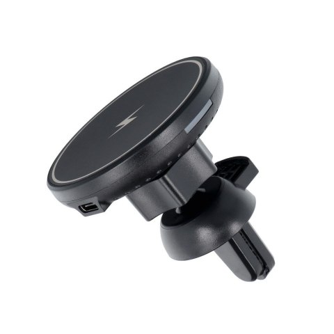 Uchwyt samochodowy magnetyczny do kratki z ładowaniem indukcyjnym kompatybilny z MagSafe 15W D7 czarny Uchwyt samochodowy magnetyczny do kratki z ładowaniem indukcyjnym kompatybilny z MagSafe 15W D7 czarny
