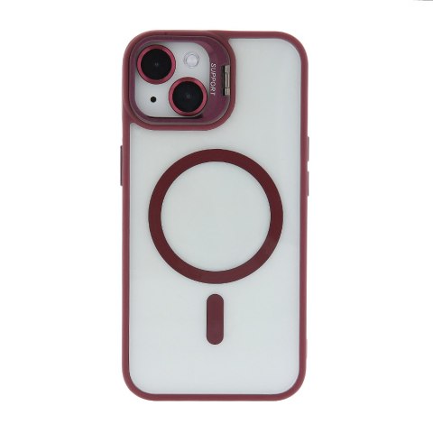 Nakładka Extra Lens Mag do iPhone 16 6,1" bordowa Nakładka Extra Lens Mag do iPhone 16 6,1" bordowa