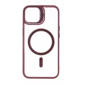Nakładka Extra Lens Mag do iPhone 16 Plus 6,7" bordowa