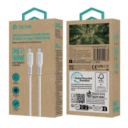 Devia kabel GRS EC636 PD USB-C - USB-C 1,0 m 60W 3A biały