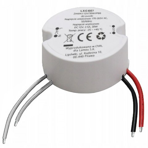 Zasilacz 24V/30W IP66 do puszki LTC Zasilacz 24V/30W IP66 do puszki LTC