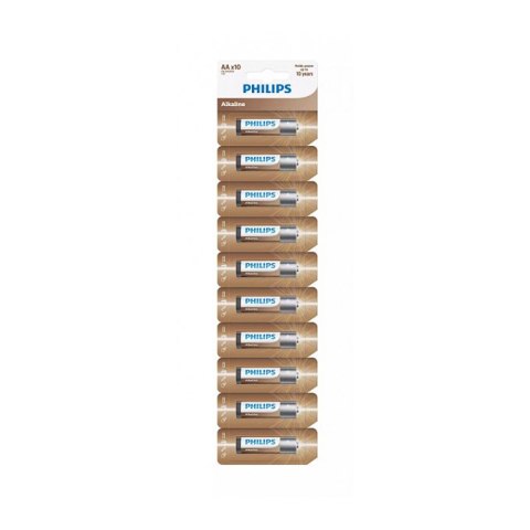 Bateria PHILIPS AA LR6 Zrywka 10szt Alkaline Bateria PHILIPS AA LR6 Zrywka 10szt Alkaline