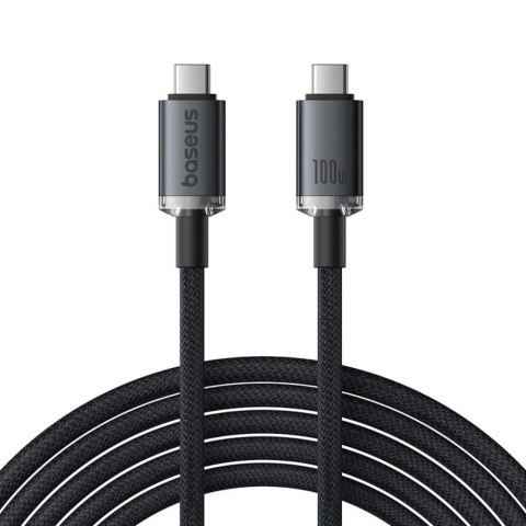 Baseus kabel Crystal Shine USB3.2 Full-Featured Fast-Charging Data Cable USB-C to USB-C 100W 1.5m 20Gb Cluster czarny Baseus kabel Crystal Shine USB3.2 Full-Featured Fast-Charging Data Cable USB-C to USB-C 100W 1.5m 20Gb Cluster czarny