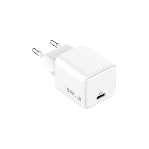 Forever ładowarka sieciowa GaN PD QC TC-08-30C 1x USB-C 30W biała Forever ładowarka sieciowa GaN PD QC TC-08-30C 1x USB-C 30W biała