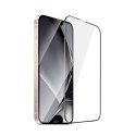 Szkło hartowane z metalową ramką do iPhone 13 / 13 Pro 6,1'' / 14 / 16e 6,1" czarna ramka Szkło hartowane z metalową ramką do iPhone 13 / 13 Pro 6,1'' / 14 / 16e 6,1" czarna ramka