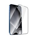 Szkło hartowane z metalową ramką do iPhone 13 Pro Max 6,7'' / 14 6,7" Plus czarna ramka Szkło hartowane z metalową ramką do iPhone 13 Pro Max 6,7'' / 14 6,7" Plus czarna ramka
