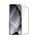Szkło hartowane z metalową ramką do iPhone 16 Pro 6,3" czarna ramka Szkło hartowane z metalową ramką do iPhone 16 Pro 6,3" czarna ramka