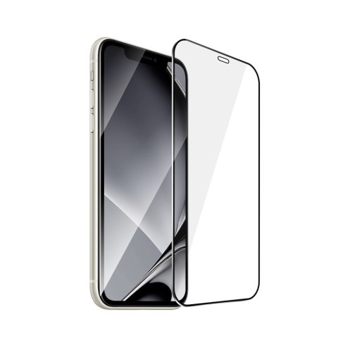 Szkło hartowane z metalową ramką do iPhone XR / 11 czarna ramka Szkło hartowane z metalową ramką do iPhone XR / 11 czarna ramka