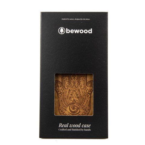 Bewood nakładka do iPhone 15 Plus 6,7" Hamsa Imbuia Bewood nakładka do iPhone 15 Plus 6,7" Hamsa Imbuia
