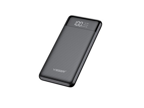 VEGER powerbank 10000 mAh L11 (W1087) czarny VEGER powerbank 10000 mAh L11 (W1087) czarny