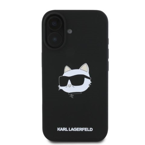 Karl Lagerfeld nakładka do iPhone 16 6,1" KLHMP16SSCHPPLK czarna hardcase Silicone Choupette Head Print MagSafe Karl Lagerfeld nakładka do iPhone 16 6,1" KLHMP16SSCHPPLK czarna hardcase Silicone Choupette Head Print MagSafe