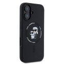 Karl Lagerfeld nakładka do iPhone 16 6,1" KLHMP16SSCMKCRHK czarna hardcase Silicone KC Heads Ring MagSafe Karl Lagerfeld nakładka do iPhone 16 6,1" KLHMP16SSCMKCRHK czarna hardcase Silicone KC Heads Ring MagSafe