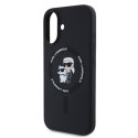 Karl Lagerfeld nakładka do iPhone 16 6,1" KLHMP16SSCMKCRHK czarna hardcase Silicone KC Heads Ring MagSafe Karl Lagerfeld nakładka do iPhone 16 6,1" KLHMP16SSCMKCRHK czarna hardcase Silicone KC Heads Ring MagSafe