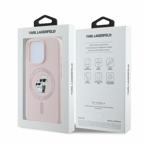 Karl Lagerfeld nakładka do iPhone 16 Pro 6,3" KLHMP16LSCMKCRHP różowa hardcase Silicone KC Heads Ring MagSafe Karl Lagerfeld nakładka do iPhone 16 Pro 6,3" KLHMP16LSCMKCRHP różowa hardcase Silicone KC Heads Ring MagSafe