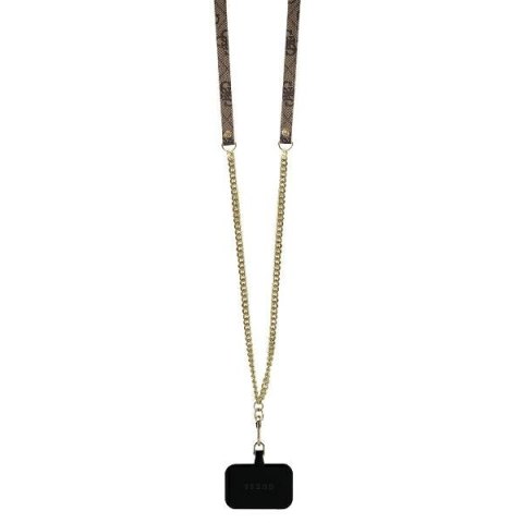 Guess nakładka Leather Metal Logo Strass Crossbody do iPhone 16 Pro 6,3" GUHCP16LP4TDSCPW brązowa Guess nakładka Leather Metal Logo Strass Crossbody do iPhone 16 Pro 6,3" GUHCP16LP4TDSCPW brązowa
