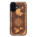 Bewood nakładka do iPhone 16 6,1" Róża Wiatrów Merbau Bewood nakładka do iPhone 16 6,1" Róża Wiatrów Merbau
