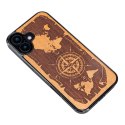 Bewood nakładka do iPhone 16 Plus 6,7" Róża Wiatrów Merbau Bewood nakładka do iPhone 16 Plus 6,7" Róża Wiatrów Merbau