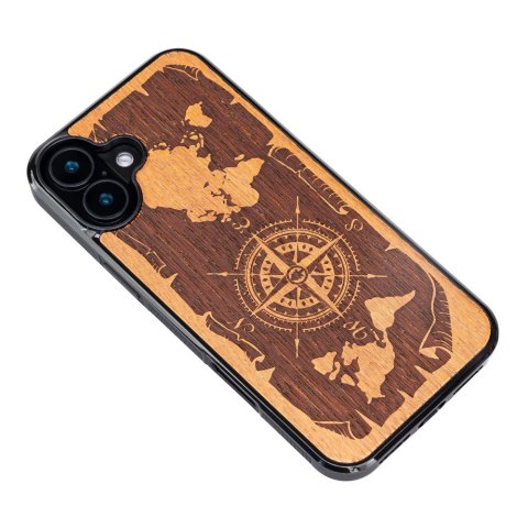 Bewood nakładka do iPhone 16 Plus 6,7" Róża Wiatrów Merbau Bewood nakładka do iPhone 16 Plus 6,7" Róża Wiatrów Merbau