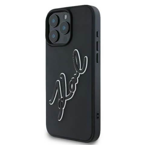 Karl Lagerfeld nakładka do iPhone 16 Pro 6,3" KLHCP16L3DRKSDLK czarna Hardcase 3D Rubber Bicolor Signature Karl Lagerfeld nakładka do iPhone 16 Pro 6,3" KLHCP16L3DRKSDLK czarna Hardcase 3D Rubber Bicolor Signature