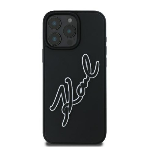 Karl Lagerfeld nakładka do iPhone 16 Pro 6,3" KLHCP16L3DRKSDLK czarna Hardcase 3D Rubber Bicolor Signature Karl Lagerfeld nakładka do iPhone 16 Pro 6,3" KLHCP16L3DRKSDLK czarna Hardcase 3D Rubber Bicolor Signature