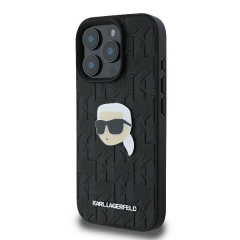 Karl Lagerfeld nakładka do iPhone 16 Pro 6,3" KLHCP16LPGKLKIPK czarna Hardcase Monogram Karl Head Pin Karl Lagerfeld nakładka do iPhone 16 Pro 6,3" KLHCP16LPGKLKIPK czarna Hardcase Monogram Karl Head Pin
