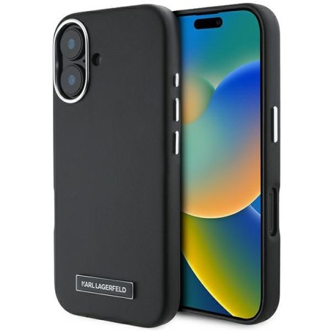 Karl Lagerfeld nakładka do iPhone 16 Plus 6,7" KLHMP16MPGMSRPK czarna Hardcase FW Metal Plate MagSafe Karl Lagerfeld nakładka do iPhone 16 Plus 6,7" KLHMP16MPGMSRPK czarna Hardcase FW Metal Plate MagSafe