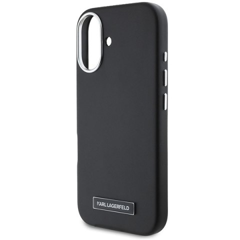 Karl Lagerfeld nakładka do iPhone 16 Plus 6,7" KLHMP16MPGMSRPK czarna Hardcase FW Metal Plate MagSafe Karl Lagerfeld nakładka do iPhone 16 Plus 6,7" KLHMP16MPGMSRPK czarna Hardcase FW Metal Plate MagSafe