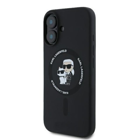 Karl Lagerfeld nakładka do iPhone 16 Plus 6,7" KLHMP16MSCMKCRHK czarna Hardcase Silicone Karl&Choupette Heads Ring MagSafe Karl Lagerfeld nakładka do iPhone 16 Plus 6,7" KLHMP16MSCMKCRHK czarna Hardcase Silicone Karl&Choupette Heads Ring MagSafe
