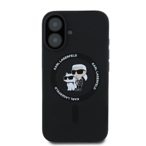 Karl Lagerfeld nakładka do iPhone 16 Plus 6,7" KLHMP16MSCMKCRHK czarna Hardcase Silicone Karl&Choupette Heads Ring MagSafe Karl Lagerfeld nakładka do iPhone 16 Plus 6,7" KLHMP16MSCMKCRHK czarna Hardcase Silicone Karl&Choupette Heads Ring MagSafe