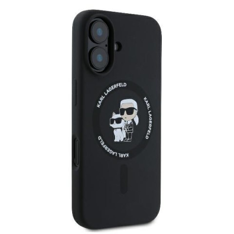 Karl Lagerfeld nakładka do iPhone 16 Plus 6,7" KLHMP16MSCMKCRHK czarna Hardcase Silicone Karl&Choupette Heads Ring MagSafe Karl Lagerfeld nakładka do iPhone 16 Plus 6,7" KLHMP16MSCMKCRHK czarna Hardcase Silicone Karl&Choupette Heads Ring MagSafe