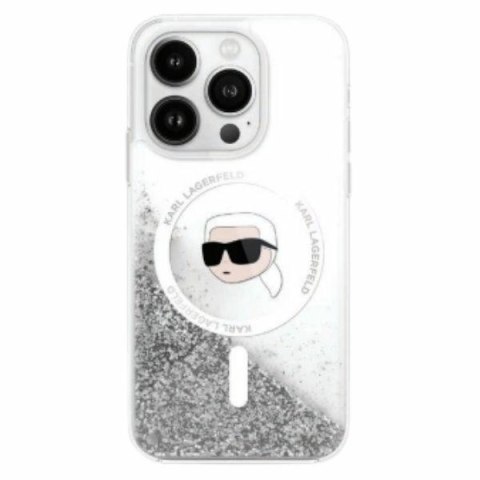 Karl Lagerfeld nakładka do iPhone 16 Pro 6,3" KLHMP16LLGKISGH przezroczysta Hardcase Liquid Glitter Karl Head MagSafe Karl Lagerfeld nakładka do iPhone 16 Pro 6,3" KLHMP16LLGKISGH przezroczysta Hardcase Liquid Glitter Karl Head MagSafe