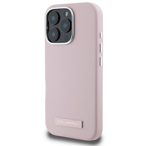 Karl Lagerfeld nakładka do iPhone 16 Pro 6,3" KLHMP16LPGMSRPP różowa Hardcase FW Metal Plate MagSafe Karl Lagerfeld nakładka do iPhone 16 Pro 6,3" KLHMP16LPGMSRPP różowa Hardcase FW Metal Plate MagSafe