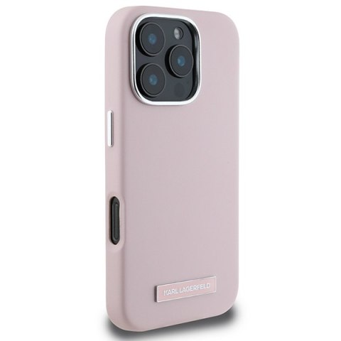Karl Lagerfeld nakładka do iPhone 16 Pro 6,3" KLHMP16LPGMSRPP różowa Hardcase FW Metal Plate MagSafe Karl Lagerfeld nakładka do iPhone 16 Pro 6,3" KLHMP16LPGMSRPP różowa Hardcase FW Metal Plate MagSafe