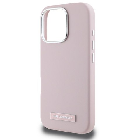 Karl Lagerfeld nakładka do iPhone 16 Pro 6,3" KLHMP16LPGMSRPP różowa Hardcase FW Metal Plate MagSafe Karl Lagerfeld nakładka do iPhone 16 Pro 6,3" KLHMP16LPGMSRPP różowa Hardcase FW Metal Plate MagSafe