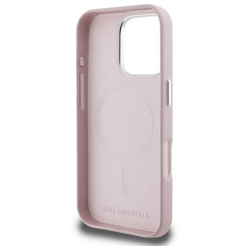 Karl Lagerfeld nakładka do iPhone 16 Pro 6,3" KLHMP16LPGMSRPP różowa Hardcase FW Metal Plate MagSafe Karl Lagerfeld nakładka do iPhone 16 Pro 6,3" KLHMP16LPGMSRPP różowa Hardcase FW Metal Plate MagSafe
