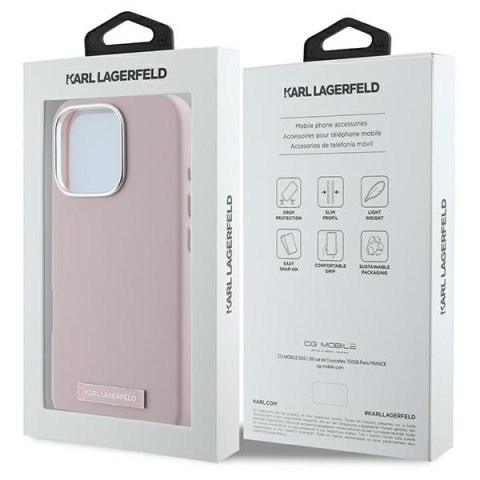 Karl Lagerfeld nakładka do iPhone 16 Pro 6,3" KLHMP16LPGMSRPP różowa Hardcase FW Metal Plate MagSafe Karl Lagerfeld nakładka do iPhone 16 Pro 6,3" KLHMP16LPGMSRPP różowa Hardcase FW Metal Plate MagSafe