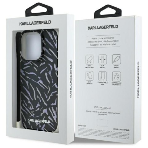 Karl Lagerfeld nakładka do iPhone 16 Pro Max 6,9" KLHCP16XHZBPKCCU fioletowa Hardcase Zebra With Cord Karl Lagerfeld nakładka do iPhone 16 Pro Max 6,9" KLHCP16XHZBPKCCU fioletowa Hardcase Zebra With Cord