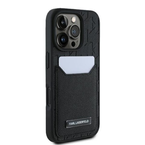 Karl Lagerfeld nakładka do iPhone 16 Pro Max 6,9" KLHCP16XPGKHPRPK czarna Hardcase Cardslots Monogram Karl Lagerfeld nakładka do iPhone 16 Pro Max 6,9" KLHCP16XPGKHPRPK czarna Hardcase Cardslots Monogram