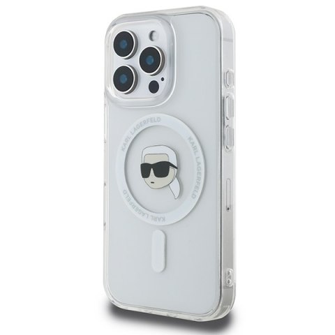 Karl Lagerfeld nakładka do iPhone 16 Pro Max 6,9" KLHMP16XHLSKIH biała Hardcase IML Metal Karl Head MagSafe Karl Lagerfeld nakładka do iPhone 16 Pro Max 6,9" KLHMP16XHLSKIH biała Hardcase IML Metal Karl Head MagSafe