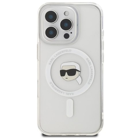Karl Lagerfeld nakładka do iPhone 16 Pro Max 6,9" KLHMP16XHLSKIH biała Hardcase IML Metal Karl Head MagSafe Karl Lagerfeld nakładka do iPhone 16 Pro Max 6,9" KLHMP16XHLSKIH biała Hardcase IML Metal Karl Head MagSafe