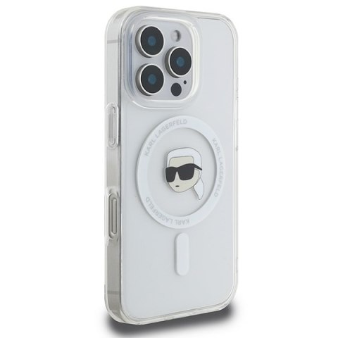 Karl Lagerfeld nakładka do iPhone 16 Pro Max 6,9" KLHMP16XHLSKIH biała Hardcase IML Metal Karl Head MagSafe Karl Lagerfeld nakładka do iPhone 16 Pro Max 6,9" KLHMP16XHLSKIH biała Hardcase IML Metal Karl Head MagSafe