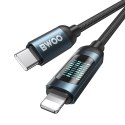 BWOO kabel Pleciony USB-C - Lightning 1m 27W z animowanym podświetleniem czarny BWOO kabel Pleciony USB-C - Lightning 1m 27W z animowanym podświetleniem czarny
