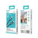 BWOO kabel Pleciony USB-C - Lightning 1m 27W z animowanym podświetleniem czarny BWOO kabel Pleciony USB-C - Lightning 1m 27W z animowanym podświetleniem czarny