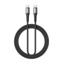BWOO kabel Pleciony USB-C - USB-C 2m 60W, czarny BWOO kabel Pleciony USB-C - USB-C 2m 60W, czarny