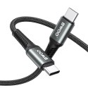 BWOO kabel Pleciony USB-C - USB-C 2m 60W, czarny BWOO kabel Pleciony USB-C - USB-C 2m 60W, czarny