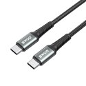 BWOO kabel Pleciony USB-C - USB-C 2m 60W, czarny BWOO kabel Pleciony USB-C - USB-C 2m 60W, czarny