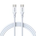 BWOO kabel USB-C - USB-C 2m 60W ABS + TPE biały BWOO kabel USB-C - USB-C 2m 60W ABS + TPE biały