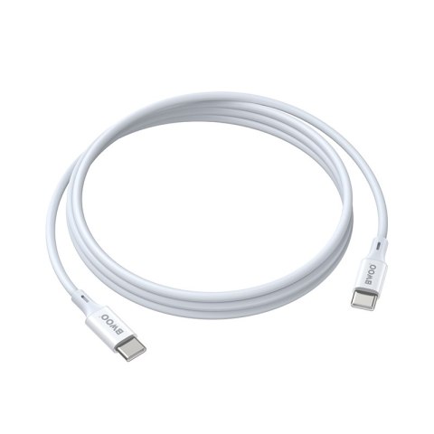 BWOO kabel USB-C - USB-C 2m 60W ABS + TPE biały BWOO kabel USB-C - USB-C 2m 60W ABS + TPE biały