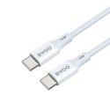 BWOO kabel USB-C - USB-C 2m 60W ABS + TPE biały BWOO kabel USB-C - USB-C 2m 60W ABS + TPE biały